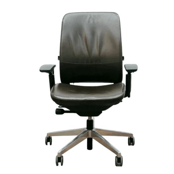 Steelcase Amia Executive Ergonomic Office Chair (Brown Leather)