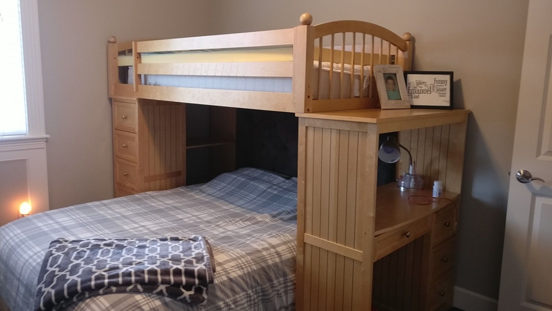 Bunk bed with dresser