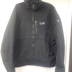 Mountain Hardwear Jacket Mens  Black Full Zipper Fleece Mountech