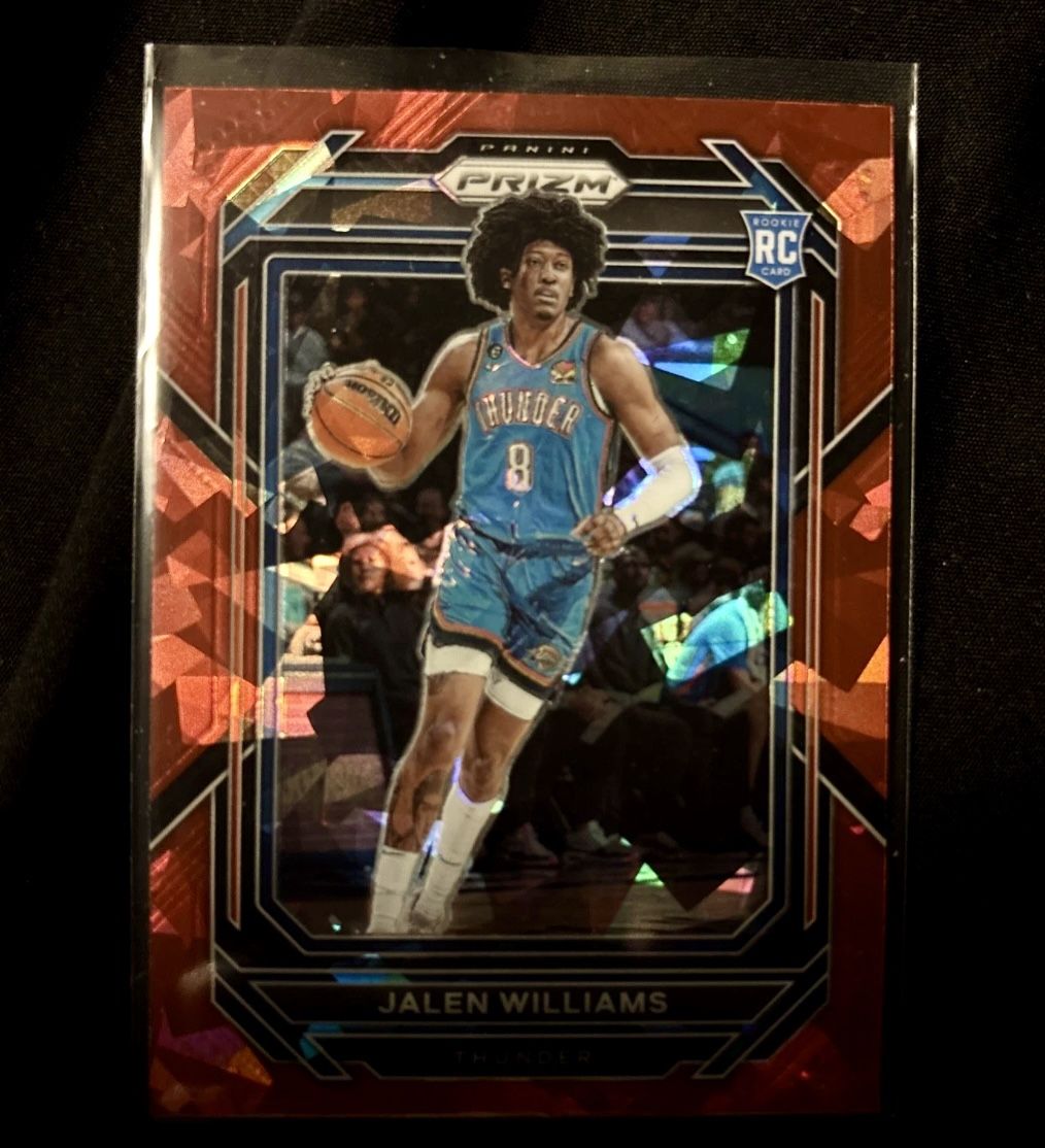Jalen Williams Rookie Card Red Cracked Ice Prizm (RC)