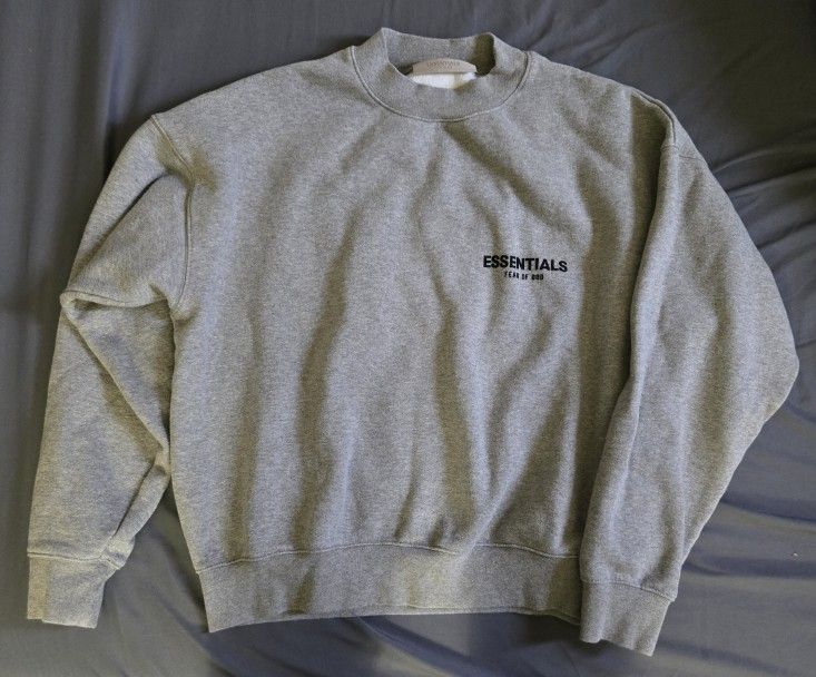 Essentials Fear of God Sweater Crew Neck Small Grey $50