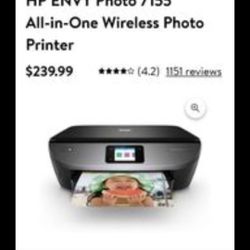 NEW (NEVER USED IN THE BOX) HP ENVY 7155 All in one Wireless PHOTO PRINTER