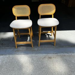For Sale: Pair of Vintage-Inspired Bar Stools - $100