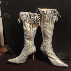 Gold Glitter Women's Boots Size 40