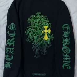 Black Chrome Hearts Sweater (Green / Yellow Crosses)