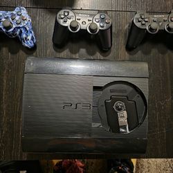 PS3 Super Slim 250GB with 17 games And 3 Controllers $150 OBO