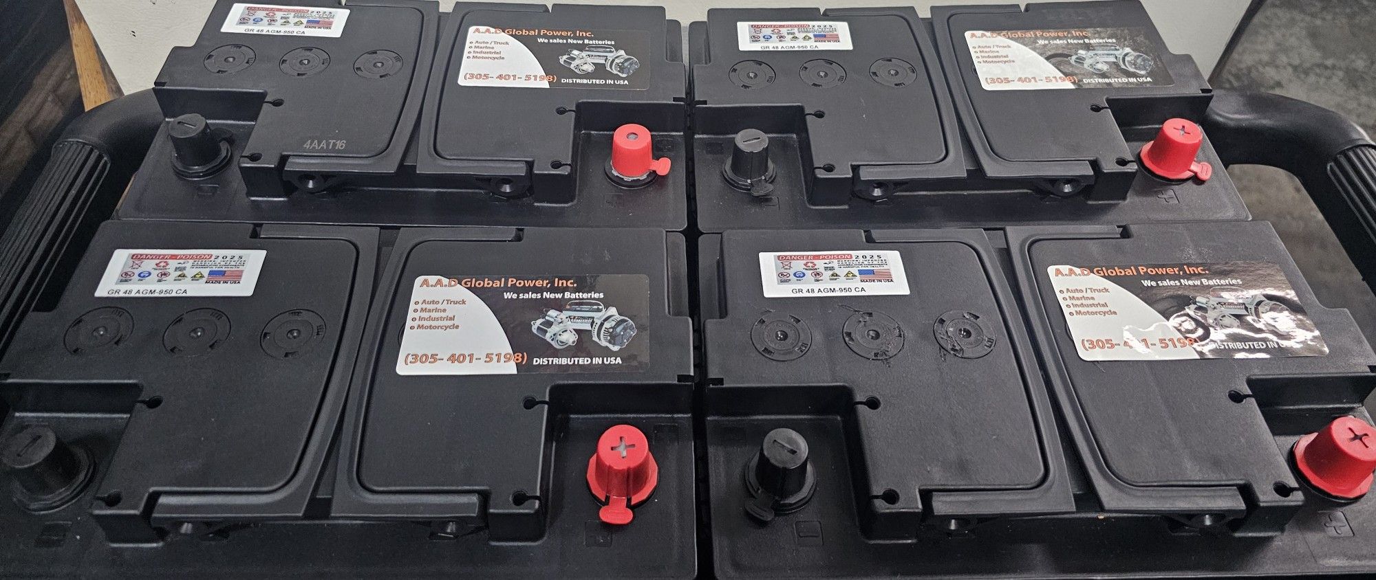 New battery of the group-48AGM, 1-year warranty 
