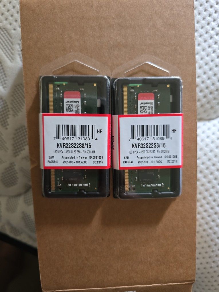 32GB RAM (2X16GB) Kingston 3200