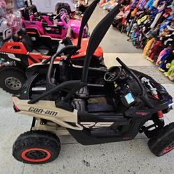 1 24v  $550 blue red yellow black pink /
 2 24v 48v battery $600 green pink black red blue
Can-am maverick remote control leather seats shocks soft ti