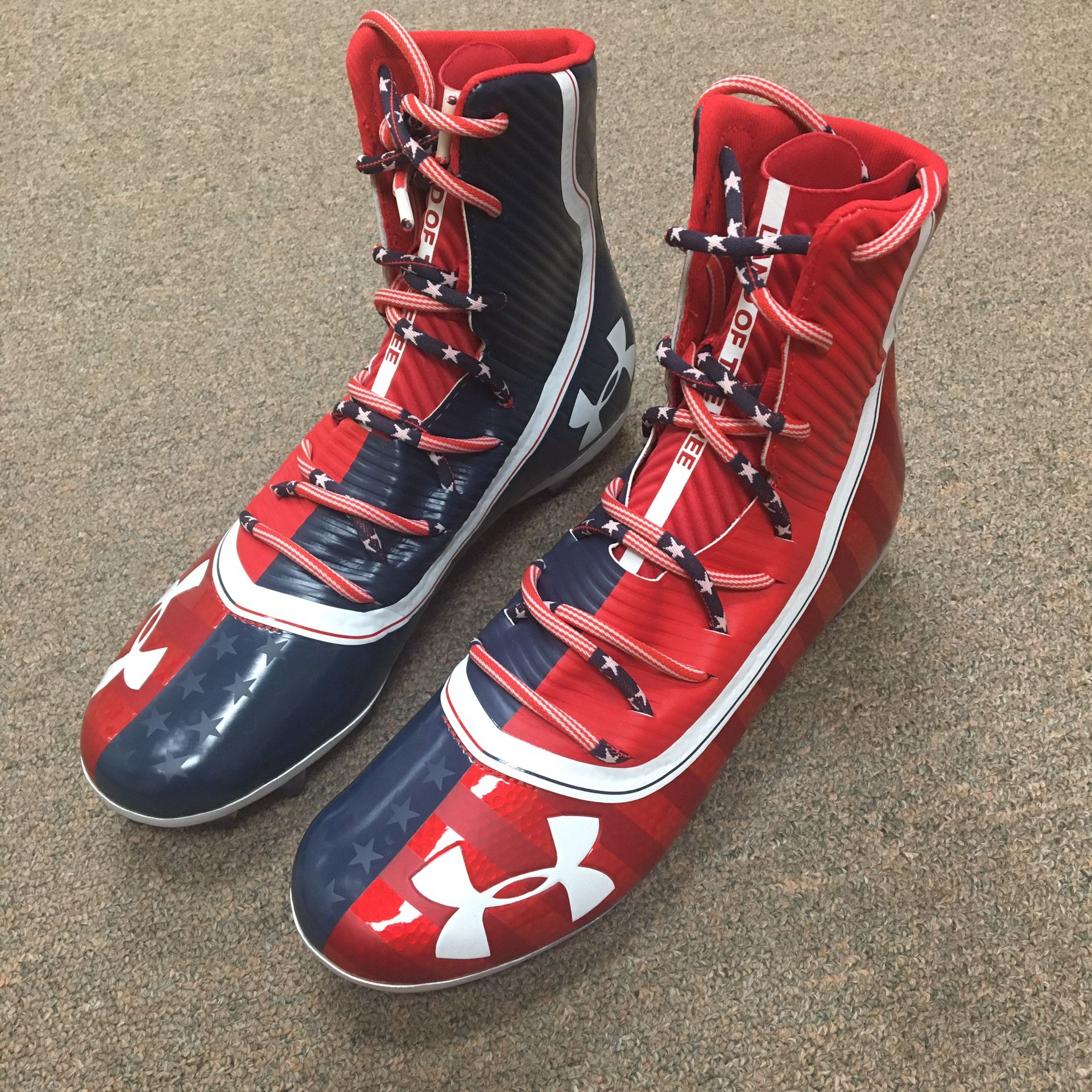 Under Armour Highlight Cleats USA “Land Of The Free” Size 10