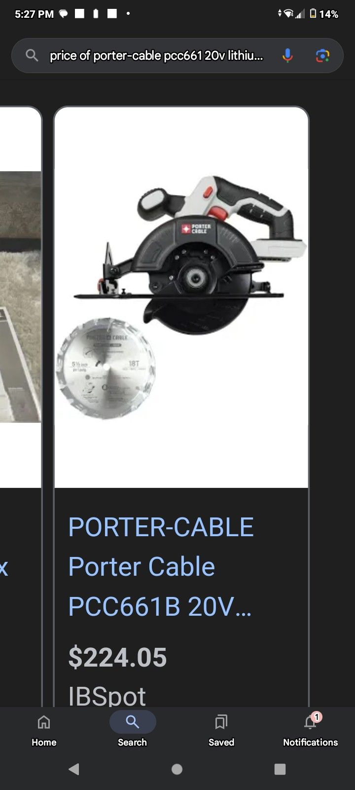 Porter Cable Saw