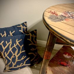 Under The Sea Small Side Table - One Of A Kind 