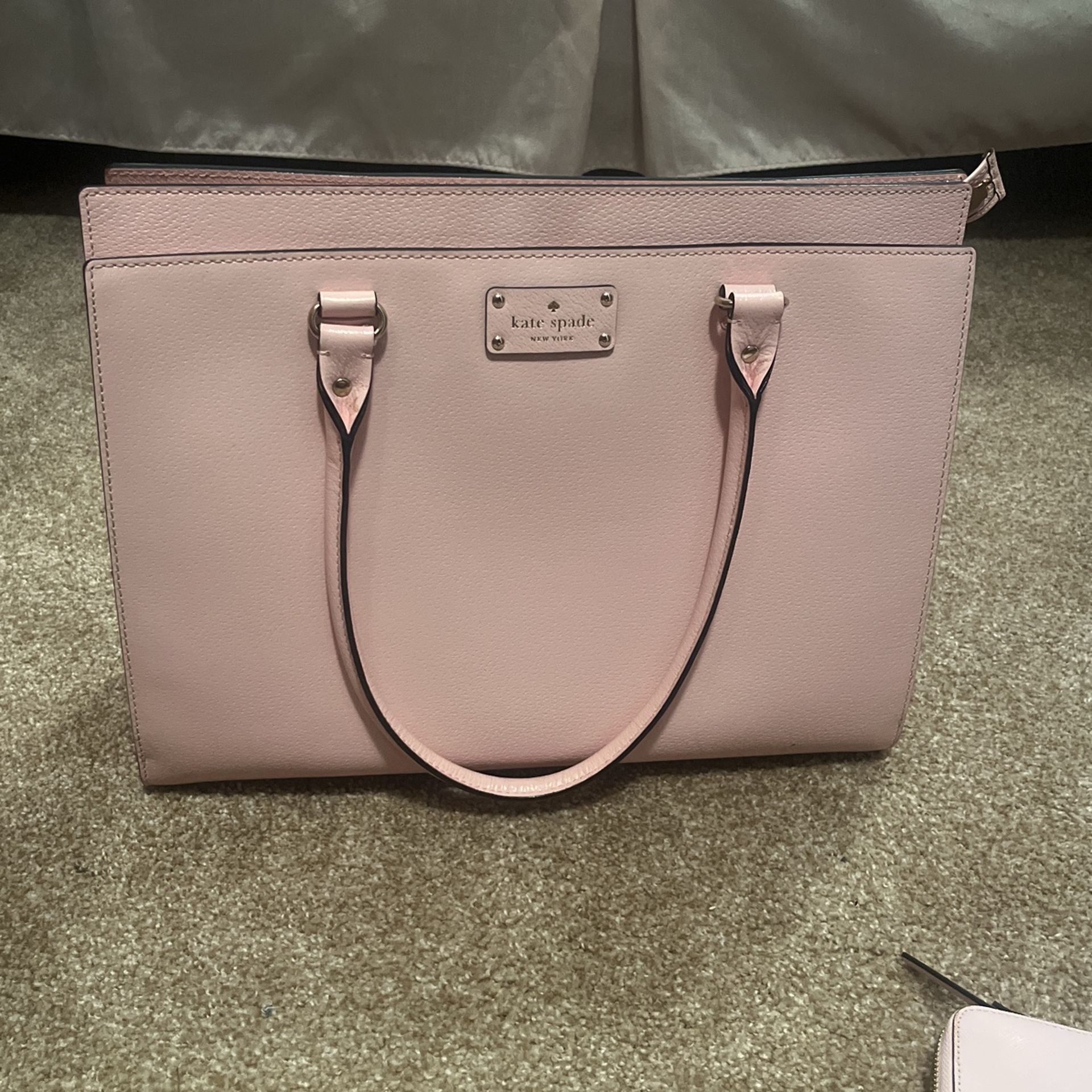 Kate Spade Light Pink Tote With Matching Wallet