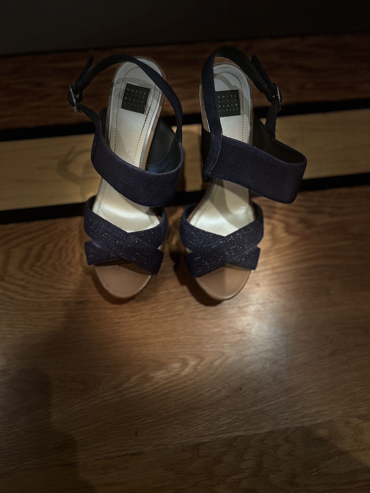 Ladies Denim Sparkle Heels