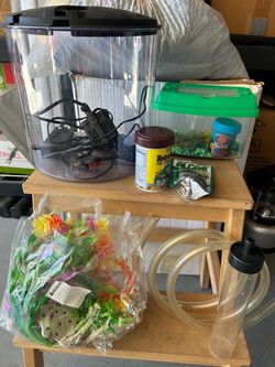 Fish tank plus supplies