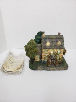 Thomas Kinkade Stonebrooke Inn Hawthorne Lamp Light Village Sculpture MIB