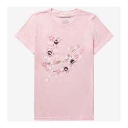 XL Pink Studio Ghibli Spirited Away Soot Sprites Sakura Girls T-Shirt