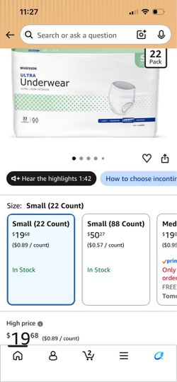 Small adult diapers