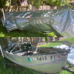 2000 Elgin Aluminum V Bottom Boat And Trailer With Everything