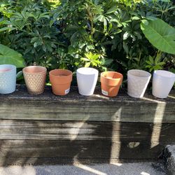 Small Planting Vases. Previously Used For Orchids All For $