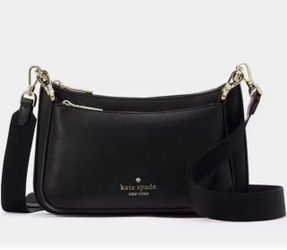 kate spade New York Black Duet Crossbody, Saffiano Leather, New with tags