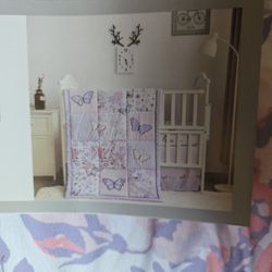 Bedding For Crib Purple Butterfly 🦋 💜 