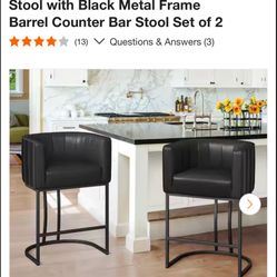 Black Bar Stools NIB
