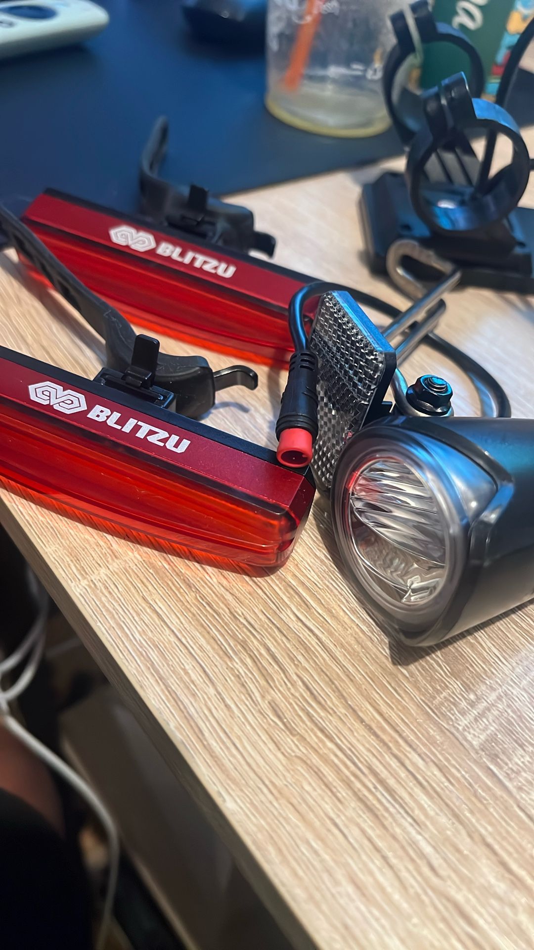 E Bike Head Lights rear Light Deflectors