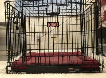 Kong Animal Crate Cage with Bed, retail 285$ 31L x 21W x 24H