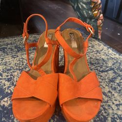 Zara Orange Wedges 