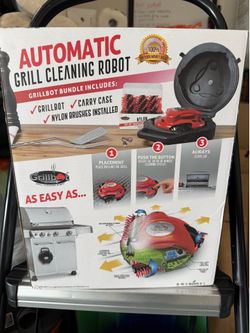 Automatic grill cleaner robot
