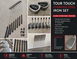 Tour Touch Stainless Steel Iron Set 4-9 Sand And Pitching