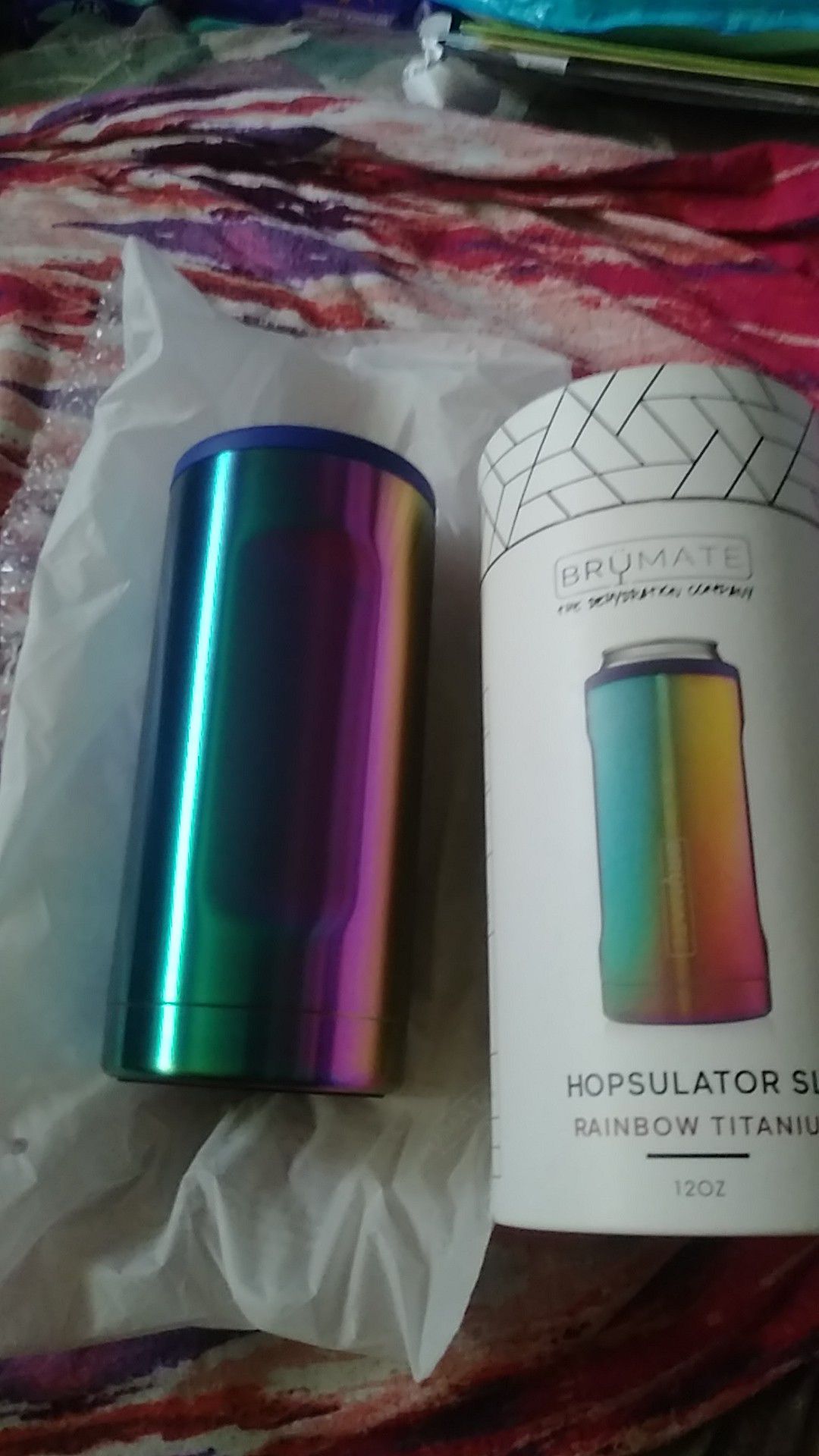 Brymate. Hopsulator slim. Rainbow titanium can holder. Brand new. $5