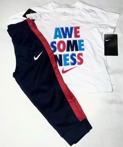 Nike Boys Toddler 2pc Warmer Bottom & Tee Set- 3T