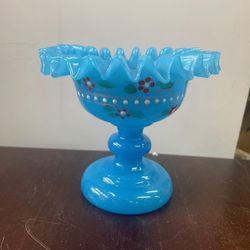 Antique Victorian Blue Glass 