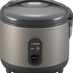 Zojirushi NS-RPC10HM Rice Cooker and Warmer 5.5 Cup Uncooked Metallic Gray 156#