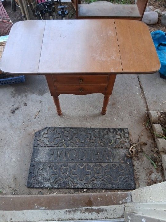 Antique Tel City Drop Leaf End Table