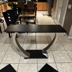 Silver & Black Contempo Sofa Table 