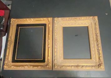 Ornate Gold Picture Frame Pair – Vintage Style