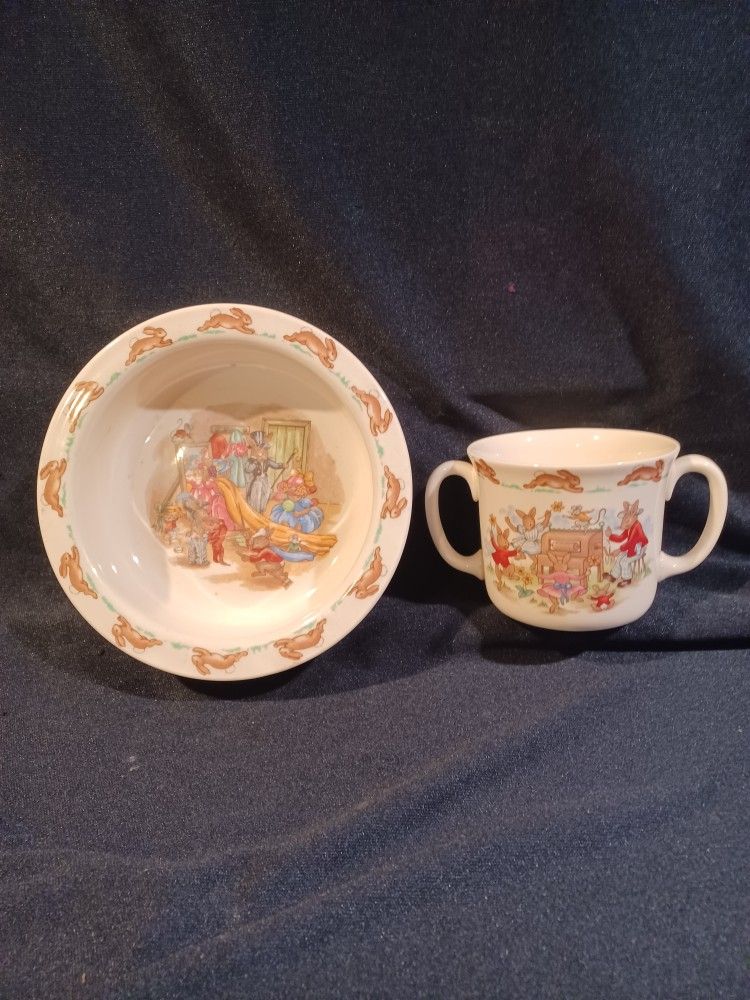 Vintage "Bunnykins" Royal Doulton /!'Childs Bowl and Cup