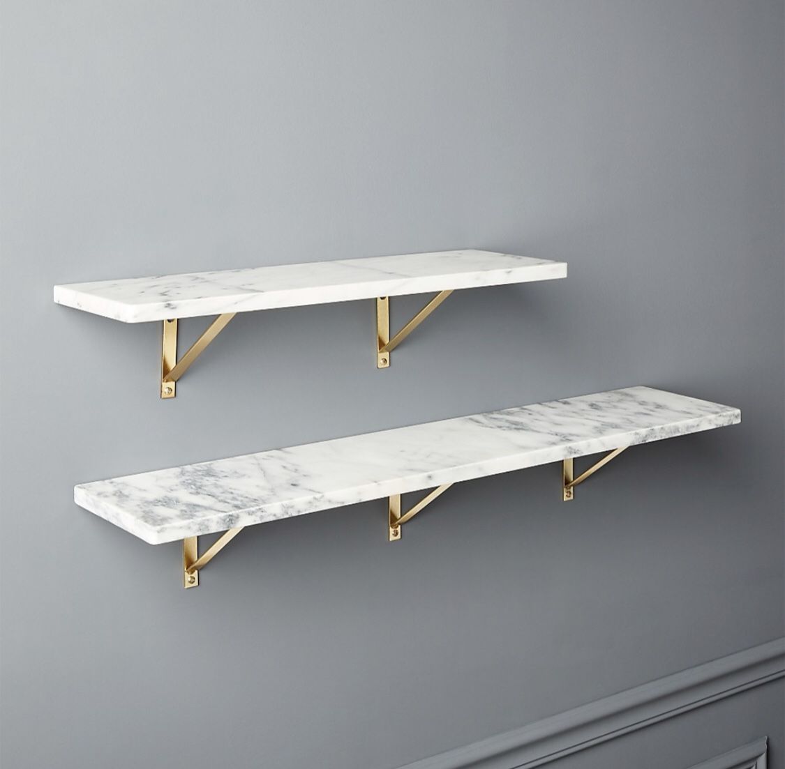 CB2 Marble Wall Mounted Shelves