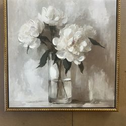 Canvas Painting/ Flowers In Vase
