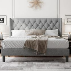 Upholstered King Size Bed 