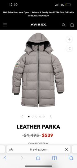 Avirex leather Puffer Parka xl