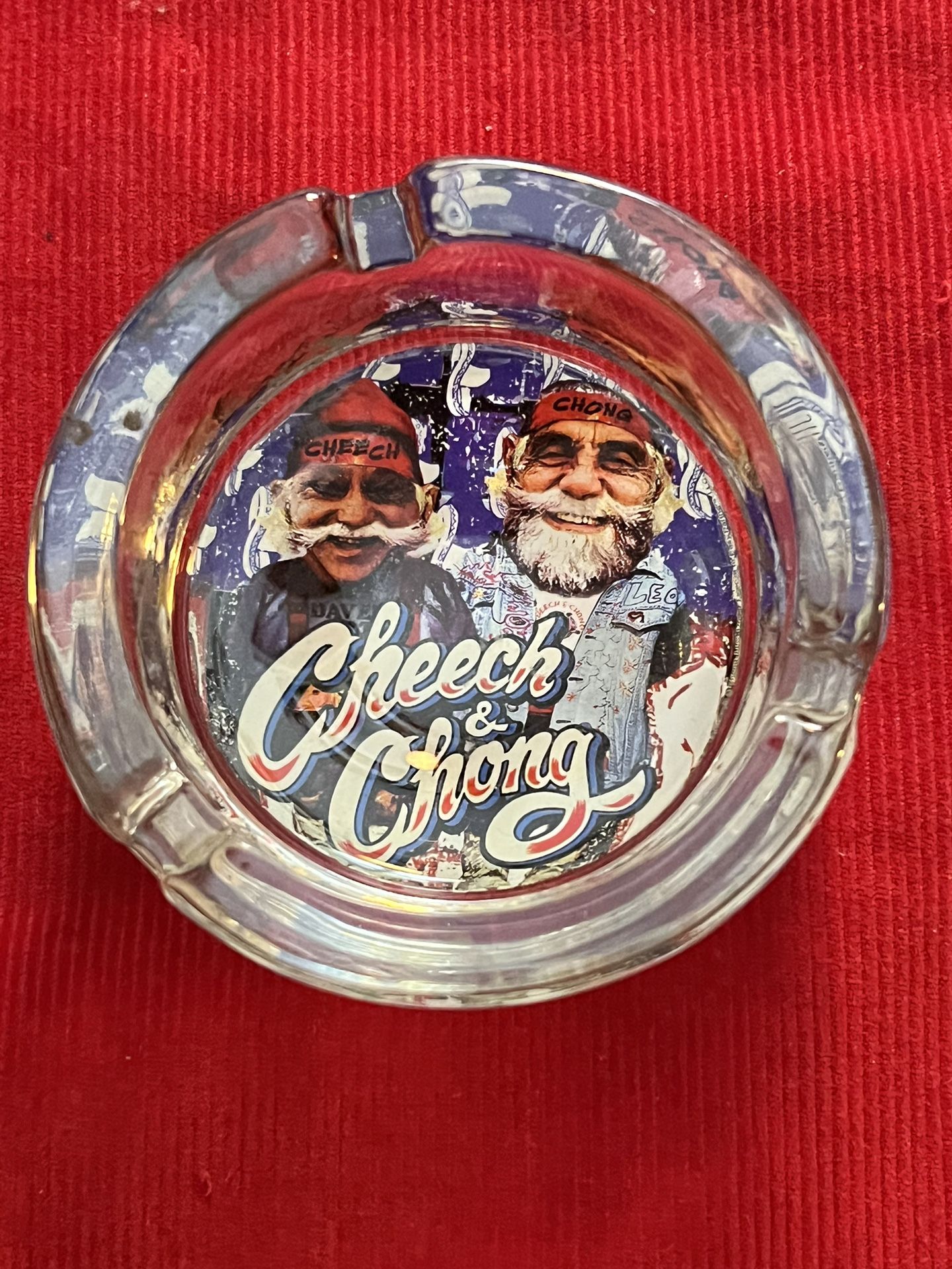 Cheech & Chong Glass Ashtray !