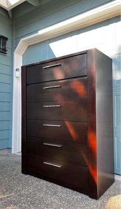 🪞 O-Palier Luxury 6 Drawer Wood Dresser – 42 x 18.5 x 56