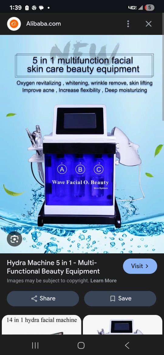 5 In 1 O2 HYDRABRASION BEAUTY MACINE