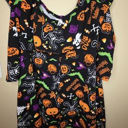 Halloween Themed Women's Halter Top Black Dress Size 3XL 