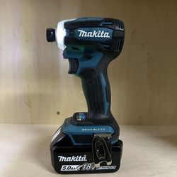 Makita 18v Impact Driver And 5.0 Battery 