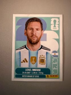 Panini FIFA Lionel Messi Sticker Card
